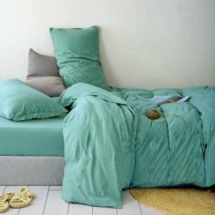 Акція на Підковдра MirSon №12-4608 Clear Water Mikrosatin Premium Однотонна 160х220 від Rozetka