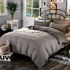 Акція на Підковдра MirSon №14-4102 Glacier Gray Mikrosatin Premium Однотонна 175х210 від Rozetka