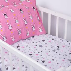 Акция на Простирадло MirSon Kids Time Дитячий 110 х 160 см 17-0528 Bunnies pink Бязь от Rozetka