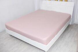 Акція на Простирадло на резинці MirSon односпальне 70х190+10 см 30-0007 Pink Satin Stripe від Rozetka