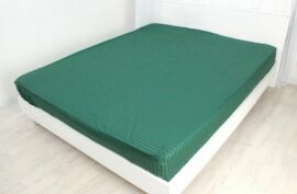 Акція на Простирадло на резинці MirSon односпальне 70х190+10 см 30-0017 Green Satin Stripe від Rozetka