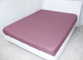 Акція на Простирадло на резинці MirSon односпальне 70х190+10 см 30-0008 Smoky Pink Satin Stripe від Rozetka
