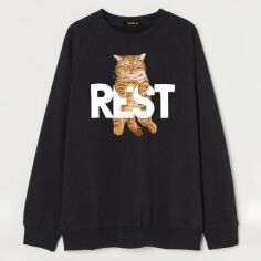 Акція на Світшот Love&Live Cat relax-2 LLP03484 XL Чорний від Rozetka