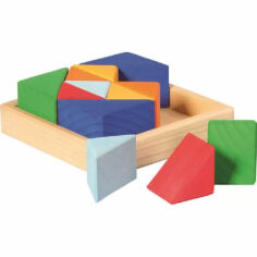 Акция на Конструктор деревянный Разноцветный треугольник Nic NIC523345 от Podushka