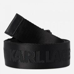 Акция на Ремінь Karl Lagerfeld KLXCD WEBBING BELT 226W3100-999 143 см Чорний от Rozetka