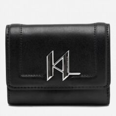 Акція на Гаманець шкіряний Karl Lagerfeld K/SADDLE MD BIFOLD WALLET 225W3234-999 Чорний від Rozetka