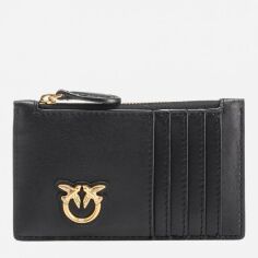 Акция на Гаманець шкіряний Pinko AIRONE CARDHOLDER VITELLO SETA 100251A0F1Z99Q Чорний от Rozetka