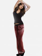 Акция на Піжамні штани жіночі Miorre 001-018300 ML Чорні з червоним от Rozetka