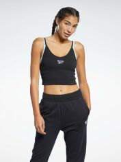 Акция на Топ жіночий Reebok Cl Wde Strappy Rib GJ4894 M Чорний от Rozetka