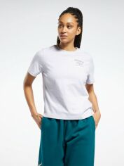 Акція на Футболка жіноча Reebok Cl Br Brln Tee GV3324 S Сіра від Rozetka