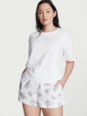 Акция на Піжама (футболка + шорти) жіноча великих розмірів бавовняна Victoria's Secret 372201549 XXL Біла от Rozetka