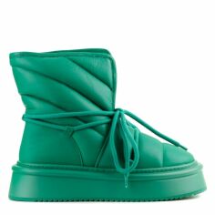 Акція на Жіночі зимові чоботи Le'BERDES 00000015357 36 23.5 см Зелені від Rozetka