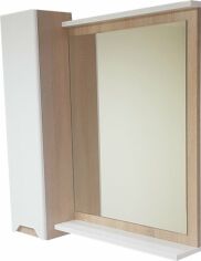 Акція на Дзеркальна шафа ВАНЛАНД Wood WMC-75 L W лівостороння біла від Rozetka