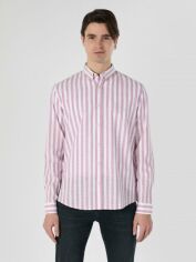Акція на Сорочка бавовняна чоловіча Colin's CL1063654-LIL S Lilac від Rozetka