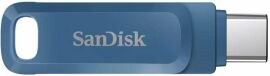 Акція на Накопитель SanDisk 128GB USB-Type C Ultra Dual Drive Go Navy Blue (SDDDC3-128G-G46NB) від MOYO