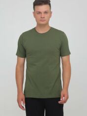 Акція на Футболка бавовняна довга чоловіча НатаЛюкс 11135888889 44 Оливкова від Rozetka