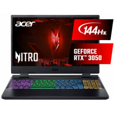 Акція на Ноутбук ігровий Acer Nitro 5 AN515-58 (NH.QFHEU.004) Obsidian Black від Comfy UA