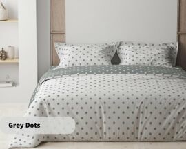 Акция на Комплект постільної білизни ТЕП Двоспальний 180 x 215 см Happy Sleep Grey Dots от Rozetka