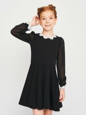 Акция на Підліткова тепла сукня для дівчинки Mari&Maks 755121 140 см Чорна от Rozetka