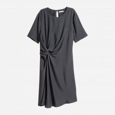 Акція на Сукня коротка літня жіноча H&M XAZ060299UBXF 42 Темно-синя від Rozetka