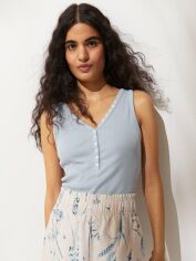Акція на Майка жіноча H&M XAZ331432HMLX M Блідо-блакитна від Rozetka