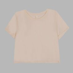 Акція на Футболка коротка жіноча H&M FL0630326-Beige S Бежева від Rozetka