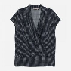 Акція на Блузка жіноча H&M XAZ237774KCOW S Темно-синя з білим від Rozetka