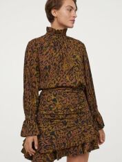 Акція на Спідниця міні літня жіноча H&M XAZ405973ANGI 48 Коричнева з чорним від Rozetka