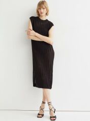 Акція на Сукня в'язана міді літня жіноча H&M XAZ339311TNAT XS Чорне від Rozetka