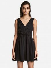 Акція на Сукня коротка літня жіноча H&M XAZ064803QLPB 38 Чорна від Rozetka