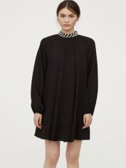 Акція на Сукня коротка літня жіноча H&M 02-0821683-0 42 Чорна (СА2000001984420) від Rozetka