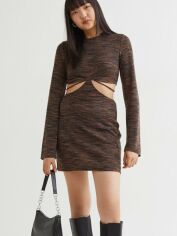 Акція на Сукня міні осіння жіноча H&M 061053643_brown XXS Коричнева від Rozetka