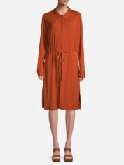 Акция на Сукня-сорочка міді зимова жіноча Calvin Klein 31160931 XS Помаранчева от Rozetka