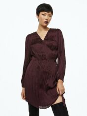 Акція на Сукня на запах коротка осіння жіноча H&M 1125043 S Бордова від Rozetka