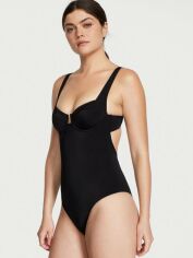 Акція на Суцільний купальник жіночий Victoria's Secret 459096766 S Чорний від Rozetka