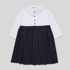 Акція на Дитяча шкільна сукня для дівчинки Motreg Flower 755127 122 см Чорно-біла від Rozetka