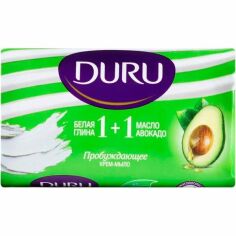 Акция на Мыло туалетное Duru С белой глиной и маслом авокадо 80г от MOYO