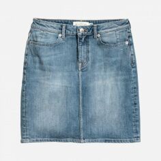 Акція на Спідниця джинсова міні літня жіноча H&M 01-0471927-5 32 Блакитний (СА2000001363980) від Rozetka