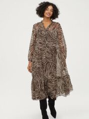 Акція на Сукня міді жіноча H&M 0777628-0 36 Коричнева (СА2000001887295) від Rozetka