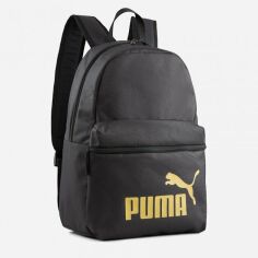 Акция на Рюкзак 25 л Puma Phase Backpack 07994303 Black-Golden Logo от Rozetka