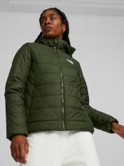 Акция на Куртка демісезонна коротка з капюшоном жіноча Puma Ess Hooded Padded Jacket 84894031 S Myrtle от Rozetka