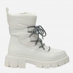 Акція на Жіночі зимові черевики високі Jenny Fairy HY211257 36 Білі від Rozetka