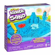 Акция на Набор кинетического песка Kinetic Sand Замок из песка голубой 454 г (71402B) от Будинок іграшок