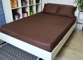 Акція на Простирадло на резинці LightHouse Mf Stripe Brown 90x200+25 см від Rozetka