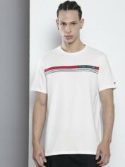 Акція на Футболка бавовняна довга чоловіча Tommy Hilfiger 432271127 2XL Біла від Rozetka