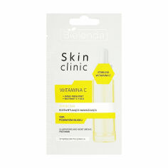 Акція на Освітлювальна та зволожувальна маска для обличчя Bielenda Skin Clinic Professional Vitamin C Mask, 8 г від Eva