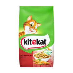 Акція на Сухий корм для кішок Kitekat Яловичина з овочами, 1.8 кг (пакет) від Eva