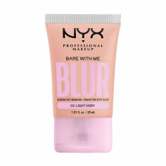 Акція на Тональна основа-тінт для обличчя NYX Professional Makeup Bare With Me Blur Tint Foundation з блюр-ефектом, 03 Light Ivory, 30 мл від Eva