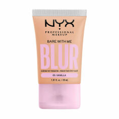Акція на Тональна основа-тінт для обличчя NYX Professional Makeup Bare With Me Blur Tint Foundation з блюр-ефектом, 05 Vanilla, 30 мл від Eva