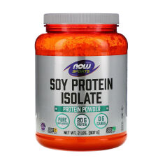 Акція на Дієтична добавка в порошку Now Foods Soy Protein Isolate Ізолят соєвого протеїну, натуральний смак, 907 г від Eva